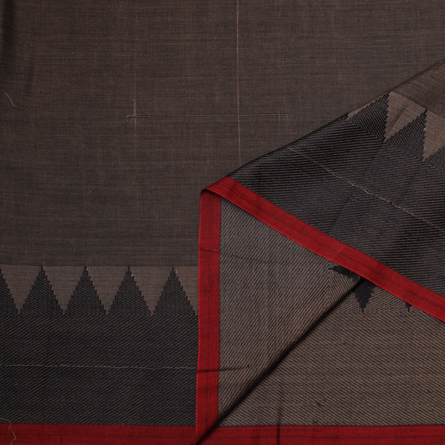 Dharwad cotton fabric with border 16 - handcrafted