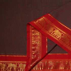 Dharwad cotton fabric with border 18 - handcrafted