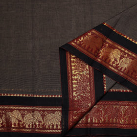 Dharwad cotton fabric with border 21 - handcrafted