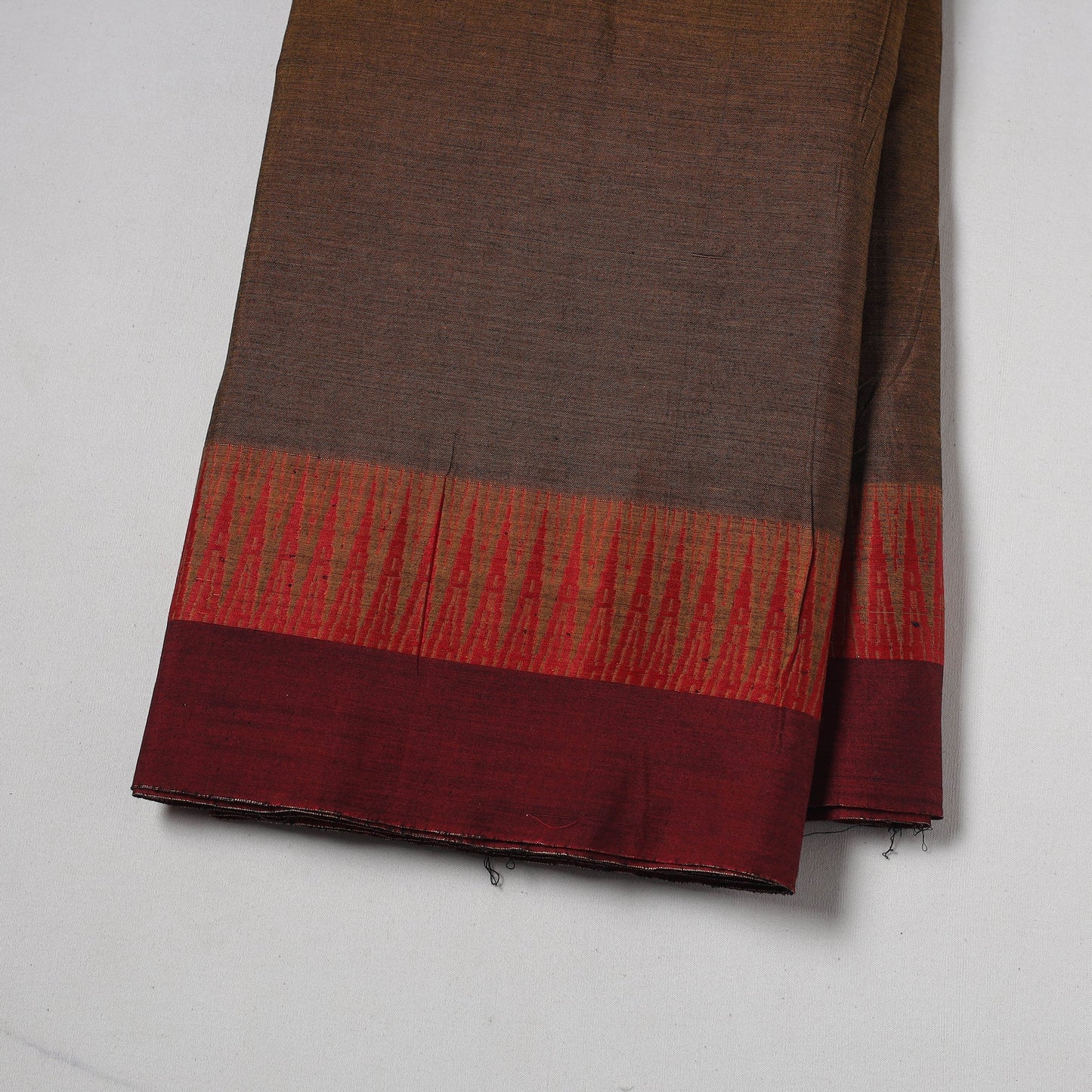 Dharwad cotton fabric with border 23 - handcrafted