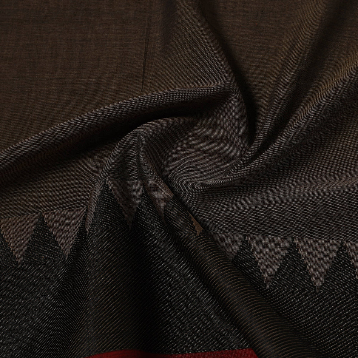 Dharwad cotton fabric with border 32 - handcrafted