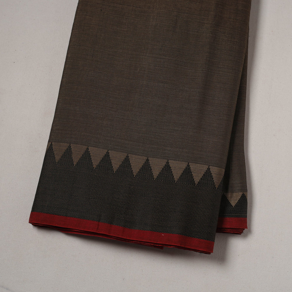 Dharwad cotton fabric with border 32 - handcrafted