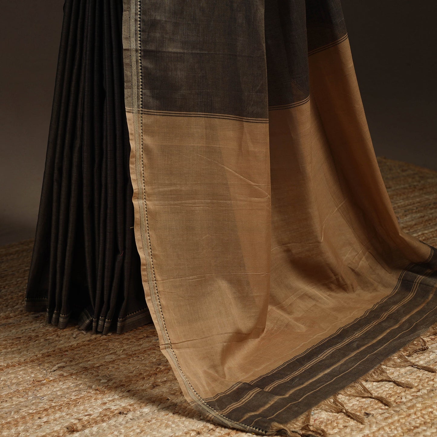 Dharwad cotton saree with border 03 - handcrafted