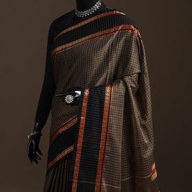 Dharwad cotton saree with border 23 - handcrafted