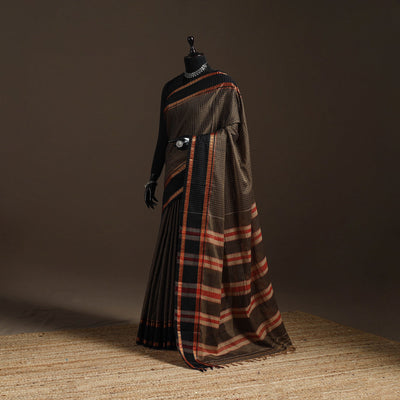 Dharwad cotton saree with border 23 - handcrafted