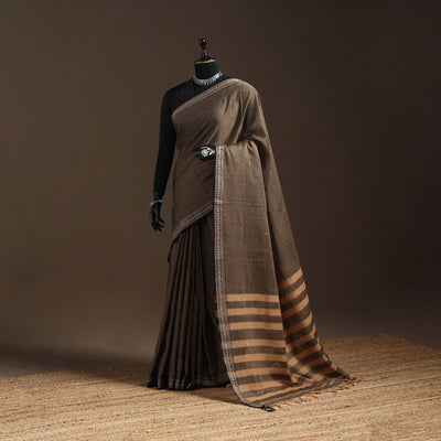 Dharwad cotton saree with border 31 - handcrafted