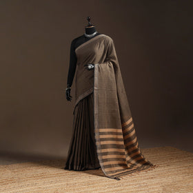 Dharwad cotton saree with border 31 - handcrafted