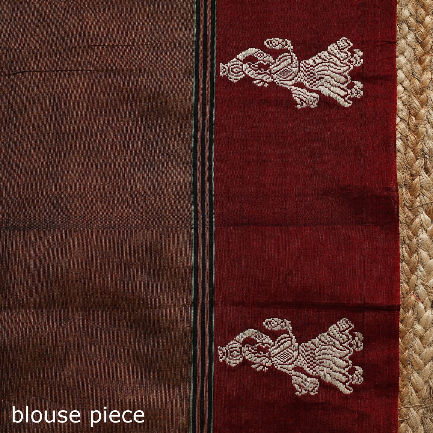 Dharwad cotton saree with border 40 - handcrafted
