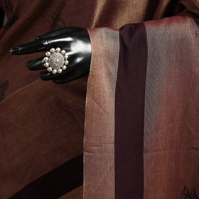 Dharwad cotton saree with border 27 - handcrafted