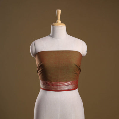 Dharwad weave cotton blouse piece 06 - handcrafted