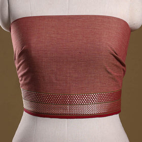 Dharwad weave cotton blouse piece 28 - handcrafted