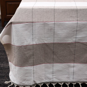 Brown - double handloom cotton bed sheet (108 x 90 in) 11