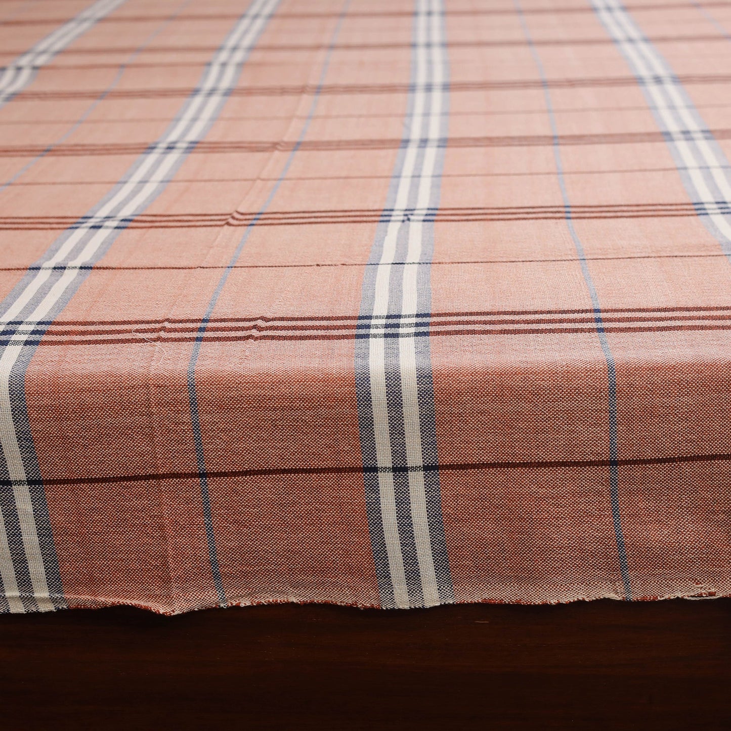 Brown - double handloom cotton bed sheet (108 x 90 in) 19