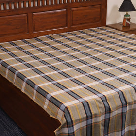 Brown - double handloom cotton bed sheet (108 x 90 in) 28