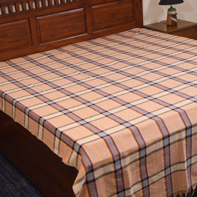 Brown - double handloom cotton bed sheet (108 x 90 in) 46