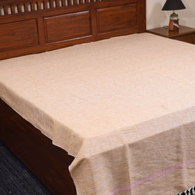 Brown - double handloom cotton bed sheet (108 x 90 in) 56