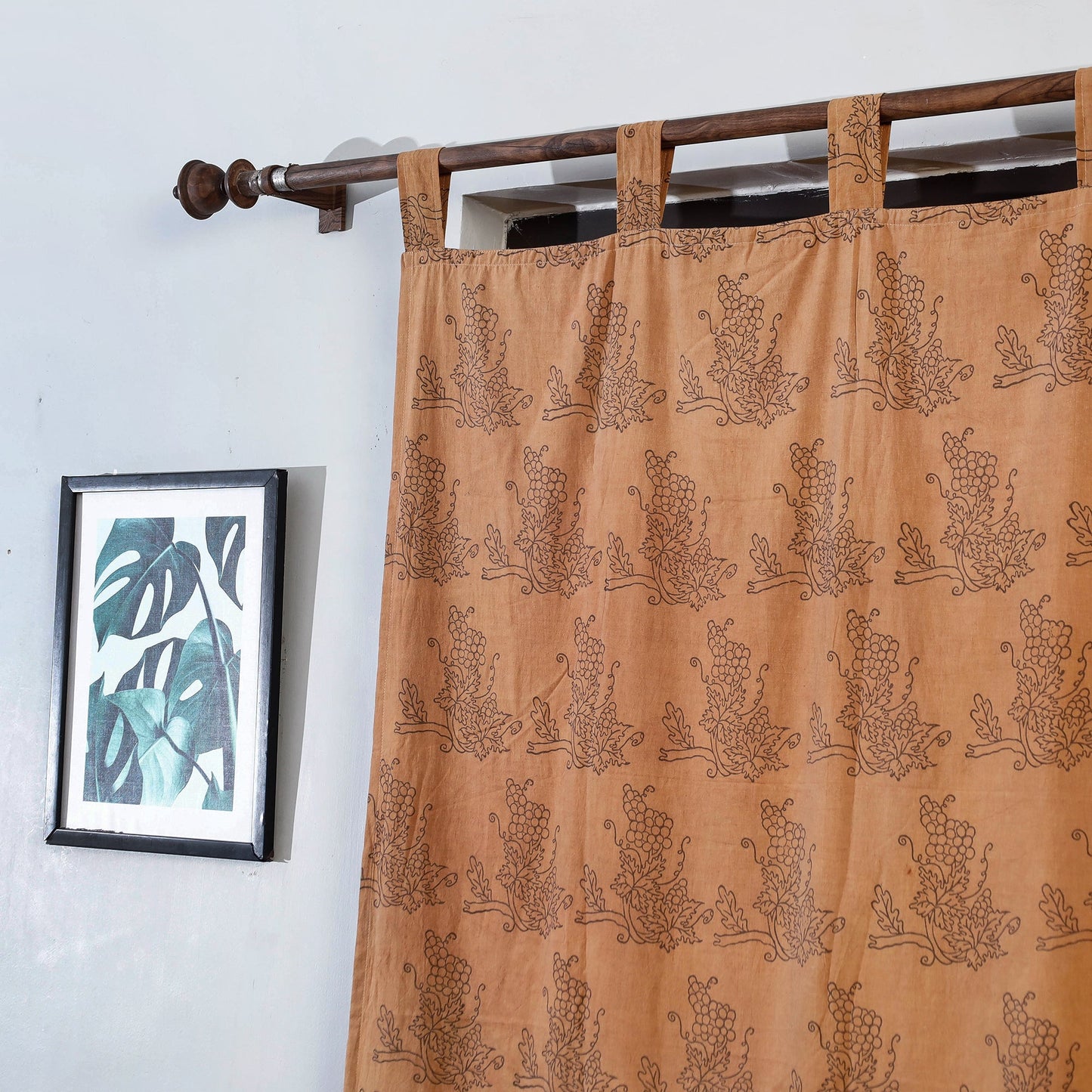 Buy Double Layered Curtain with Kutch Block Prints Online India 