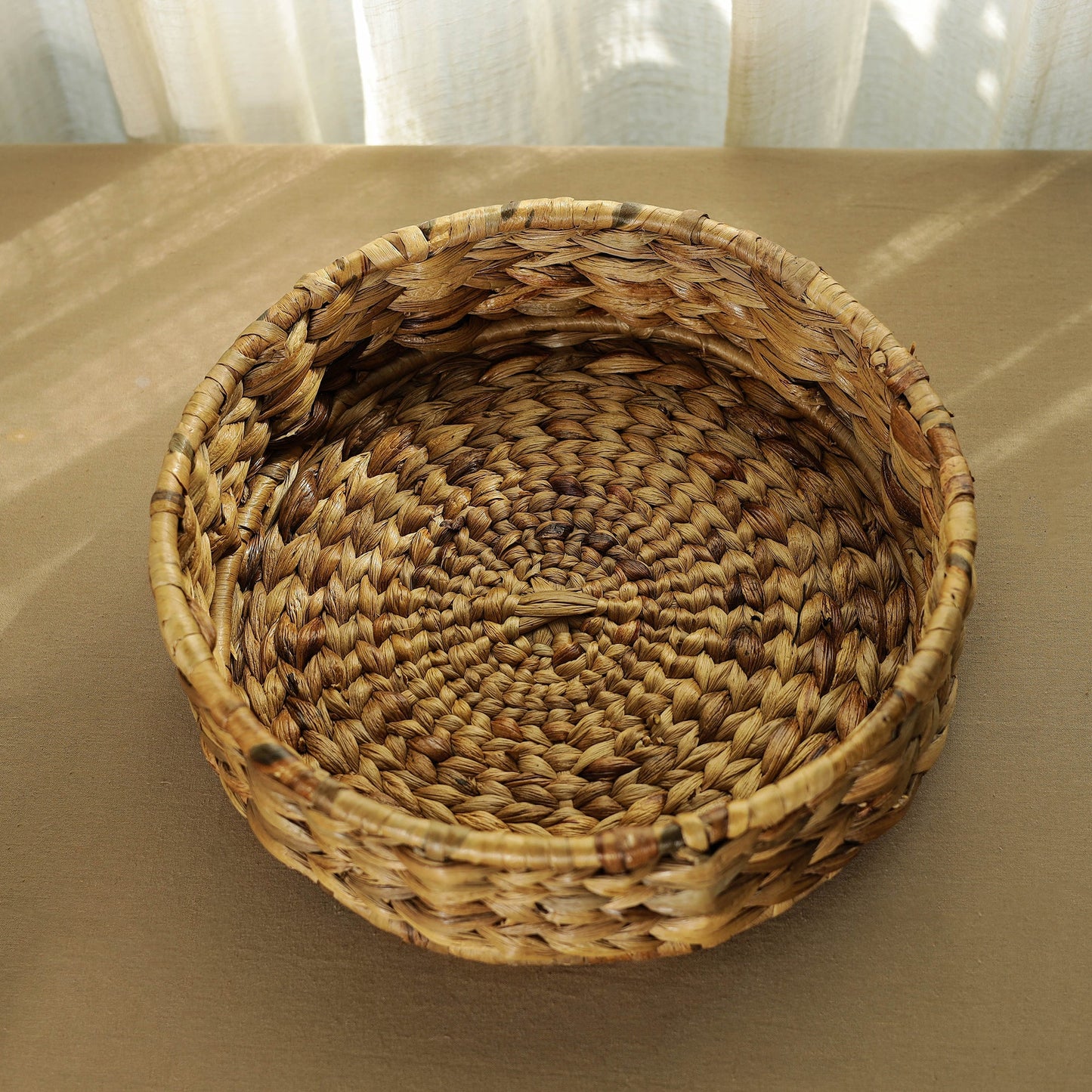 Brown Natural Handmade Water Hyacinth Tray 