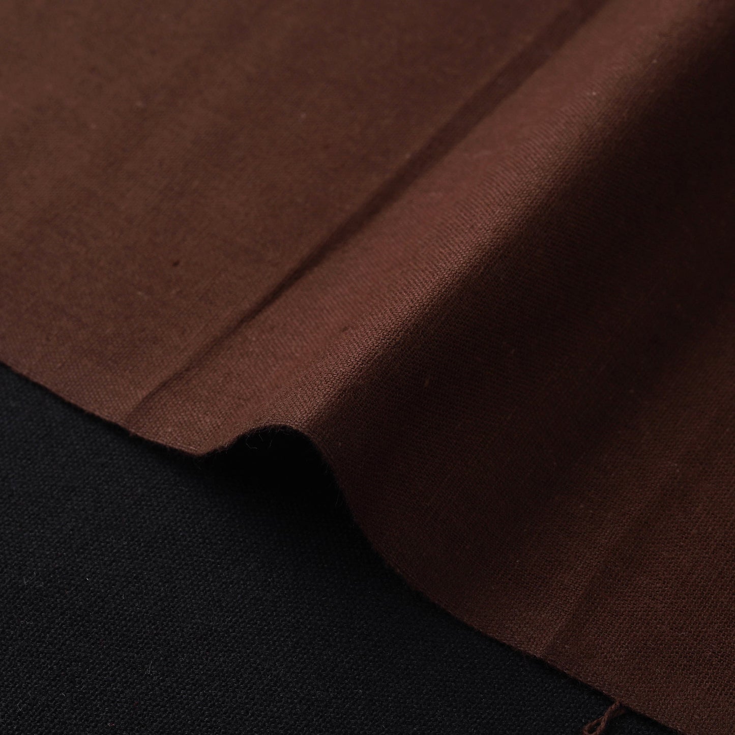 Brown - flex cotton prewashed plain fabric 18 - handcrafted