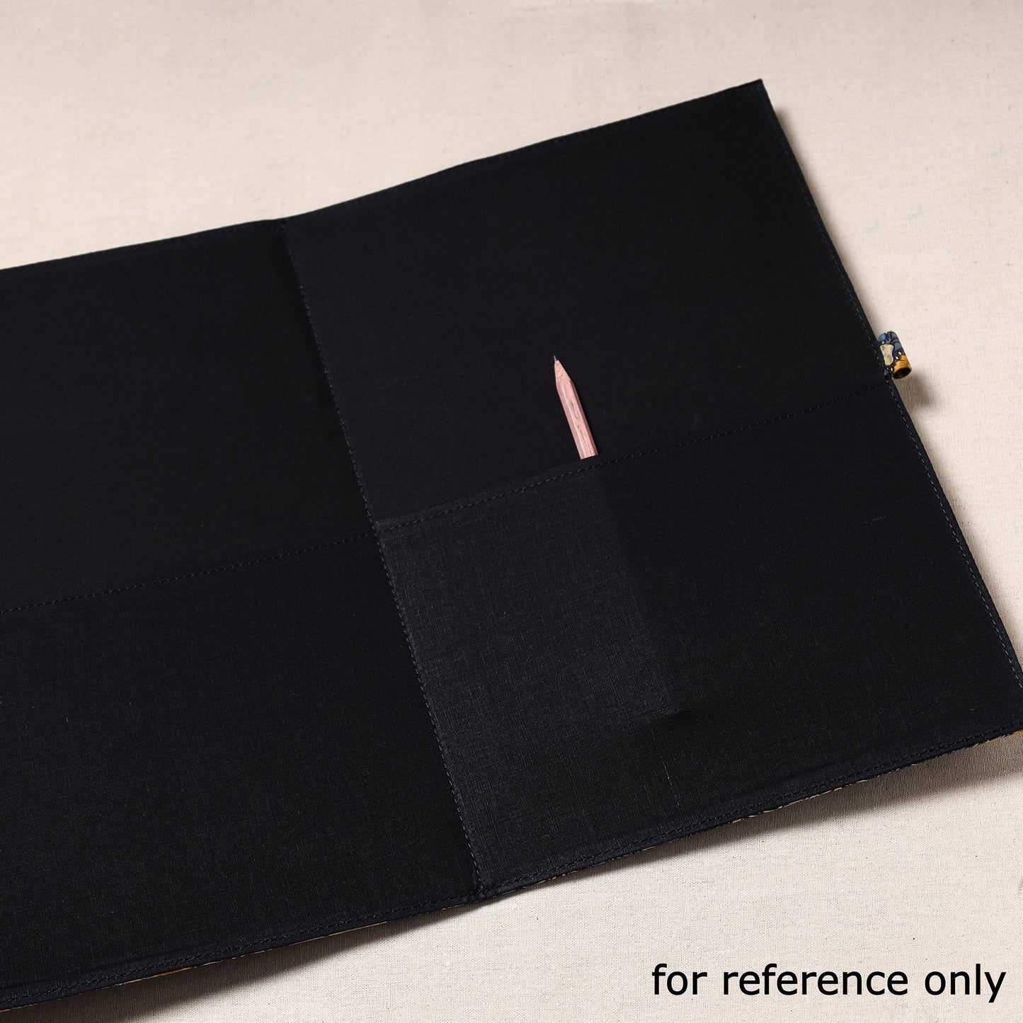 Brown Floral Printed Handcrafted File Folder with Pencil 