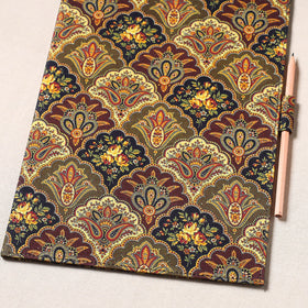 Brown Floral Printed Handcrafted File Folder with Pencil 