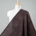 Buy Brown Florets Ajrakh Block Printed Cotton Fabric Online at iTokri.com
