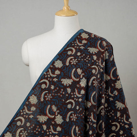 Brown Traditional Bagru Dabu Print Fabric from Rajasthan