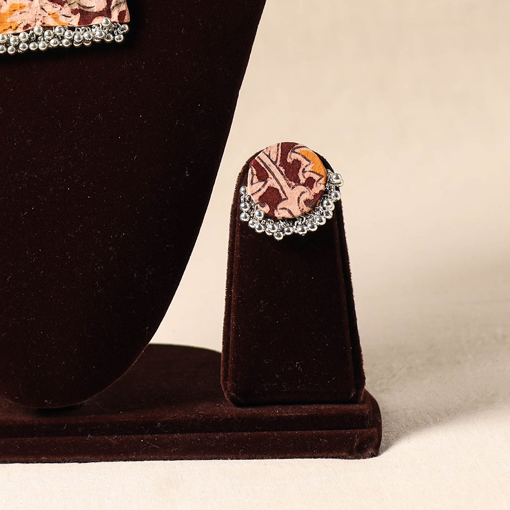 Brown German Silver Fabart Necklace Set