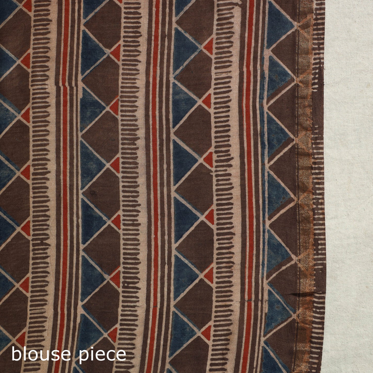 Ghicha Pallu Chanderi Silk Natural Dyed Ajrakh Print Saree