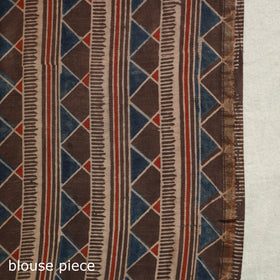 Ghicha Pallu Chanderi Silk Natural Dyed Ajrakh Print Saree