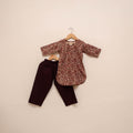 Girls kalamkari pure cotton kurta set (2-6 years) 16