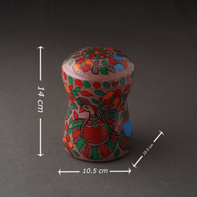 Brown Bengal Patua Handpainted Stainless Steel Multi Utility Canister