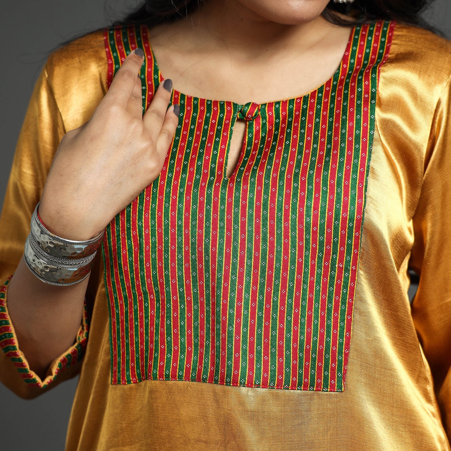plain silk kurta