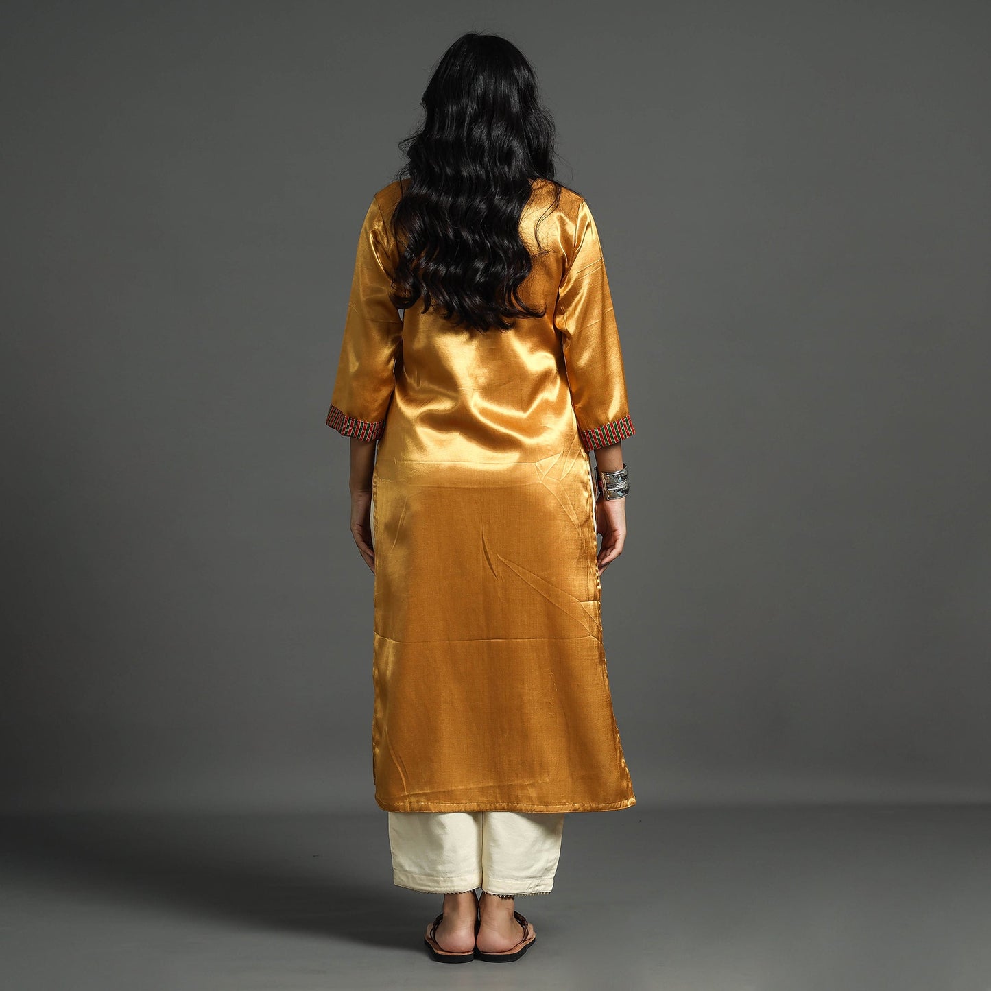 plain silk kurta