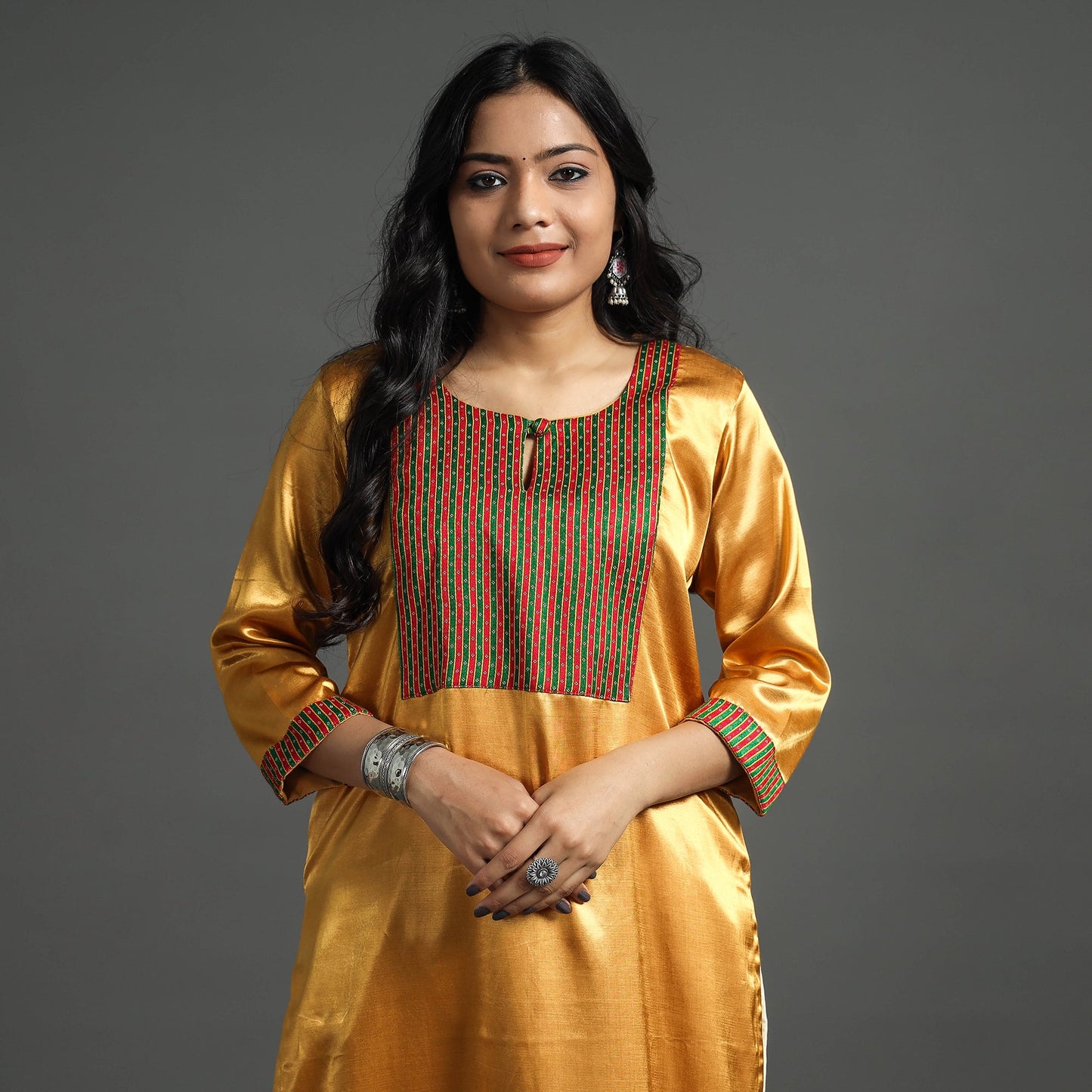 plain silk kurta