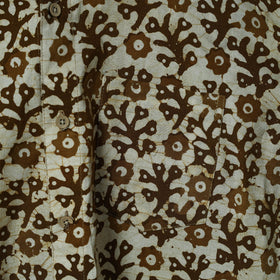 Half sleeve cotton men hand block batik print shirt 02