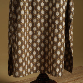 Hand akola long kaftan with tie-up waist 07 - handcrafted