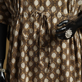 Hand akola long kaftan with tie-up waist 07 - handcrafted