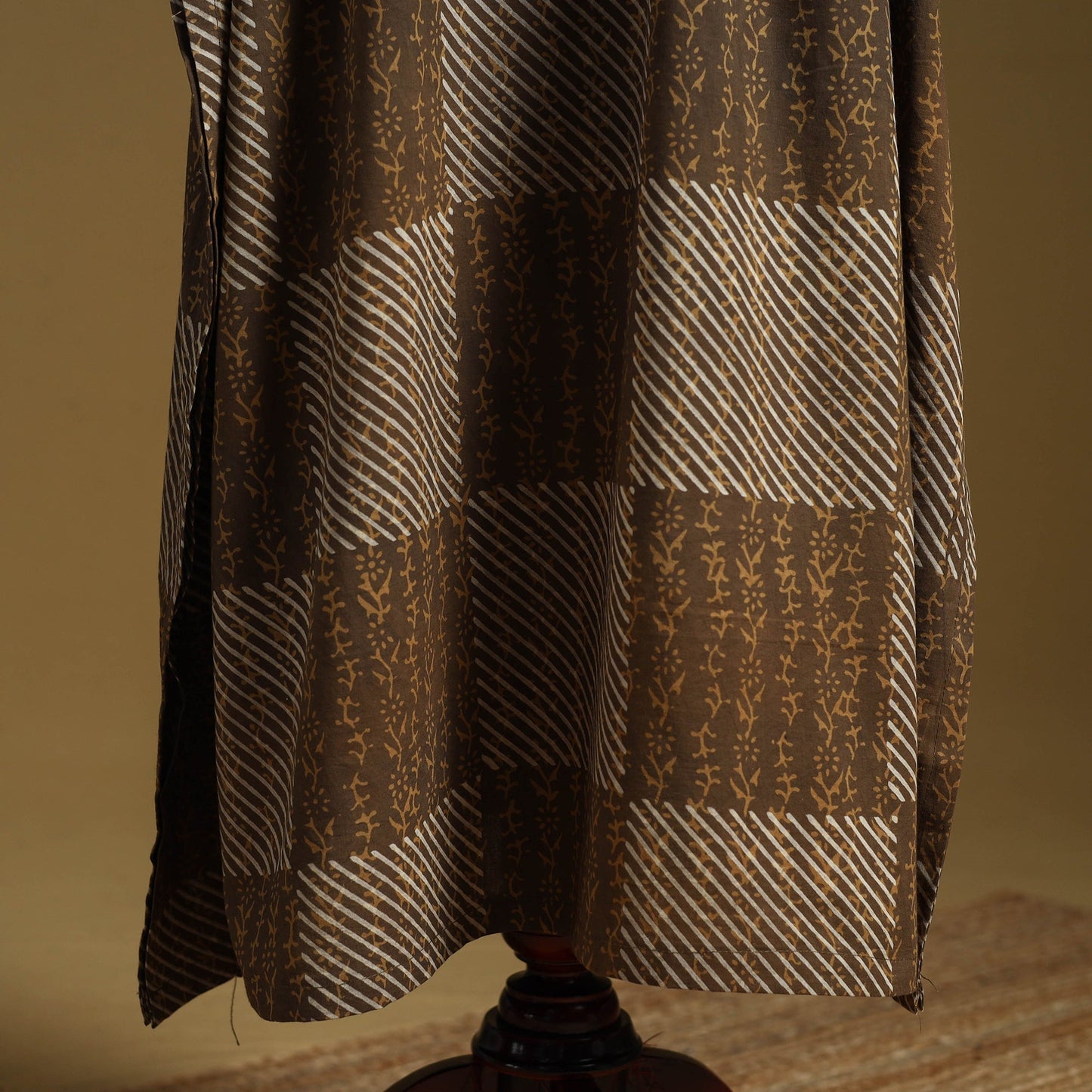 Hand akola long kaftan with tie-up waist 11 - handcrafted