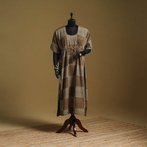 Hand akola long kaftan with tie-up waist 11 - handcrafted