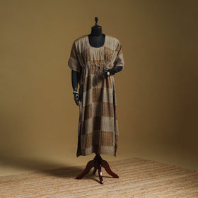 Hand akola long kaftan with tie-up waist 11 - handcrafted