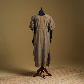 Hand akola long kaftan with tie-up waist 12 - handcrafted