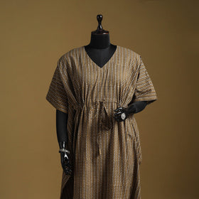 Hand akola long kaftan with tie-up waist 12 - handcrafted