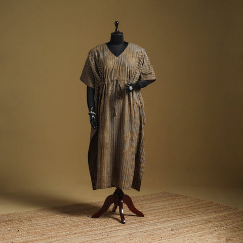 Hand akola long kaftan with tie-up waist 12 - handcrafted