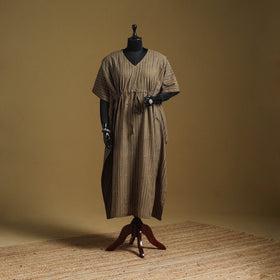 Hand akola long kaftan with tie-up waist 12 - handcrafted