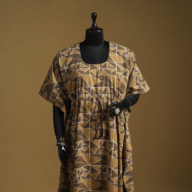 Hand akola long kaftan with tie-up waist 14 - handcrafted