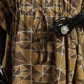 Hand akola long kaftan with tie-up waist 14 - handcrafted