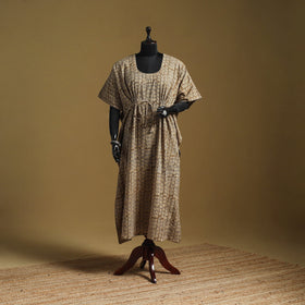 Hand akola long kaftan with tie-up waist 17 - handcrafted
