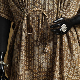 Hand akola long kaftan with tie-up waist 17 - handcrafted