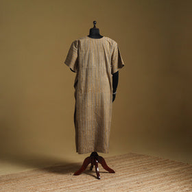 Hand akola long kaftan with tie-up waist 19 - handcrafted